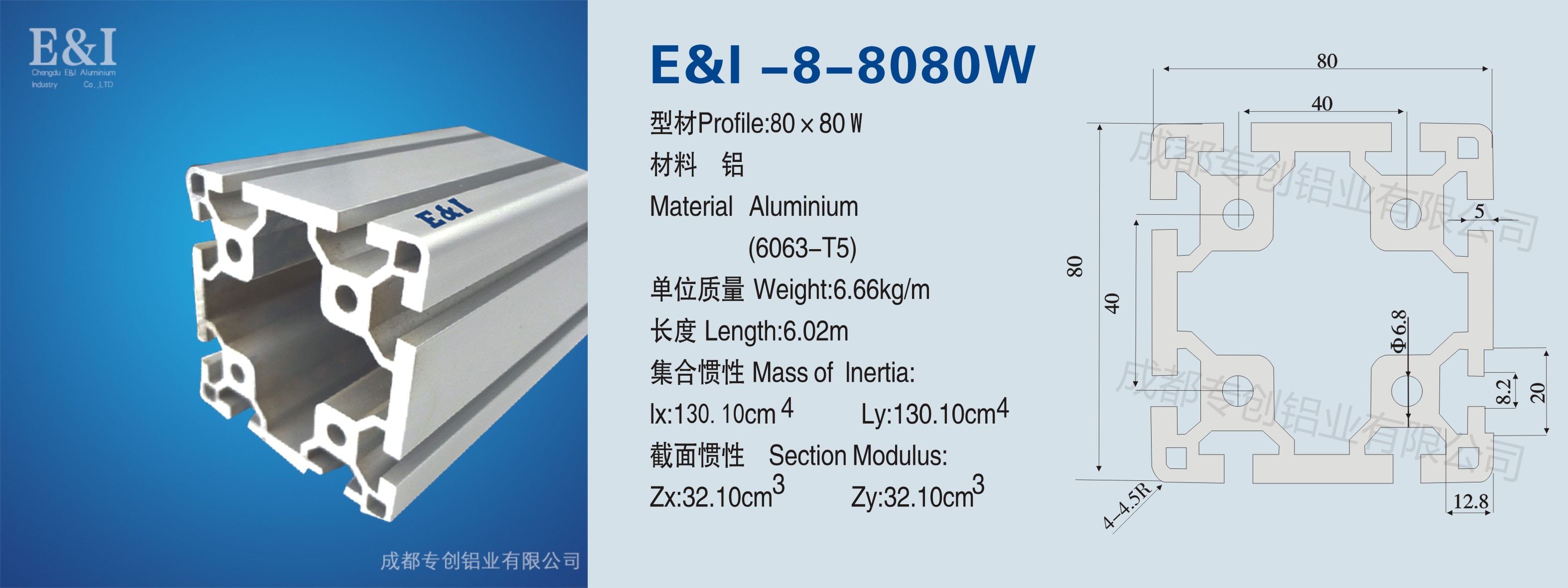 重慶工業(yè)鋁型材8080W